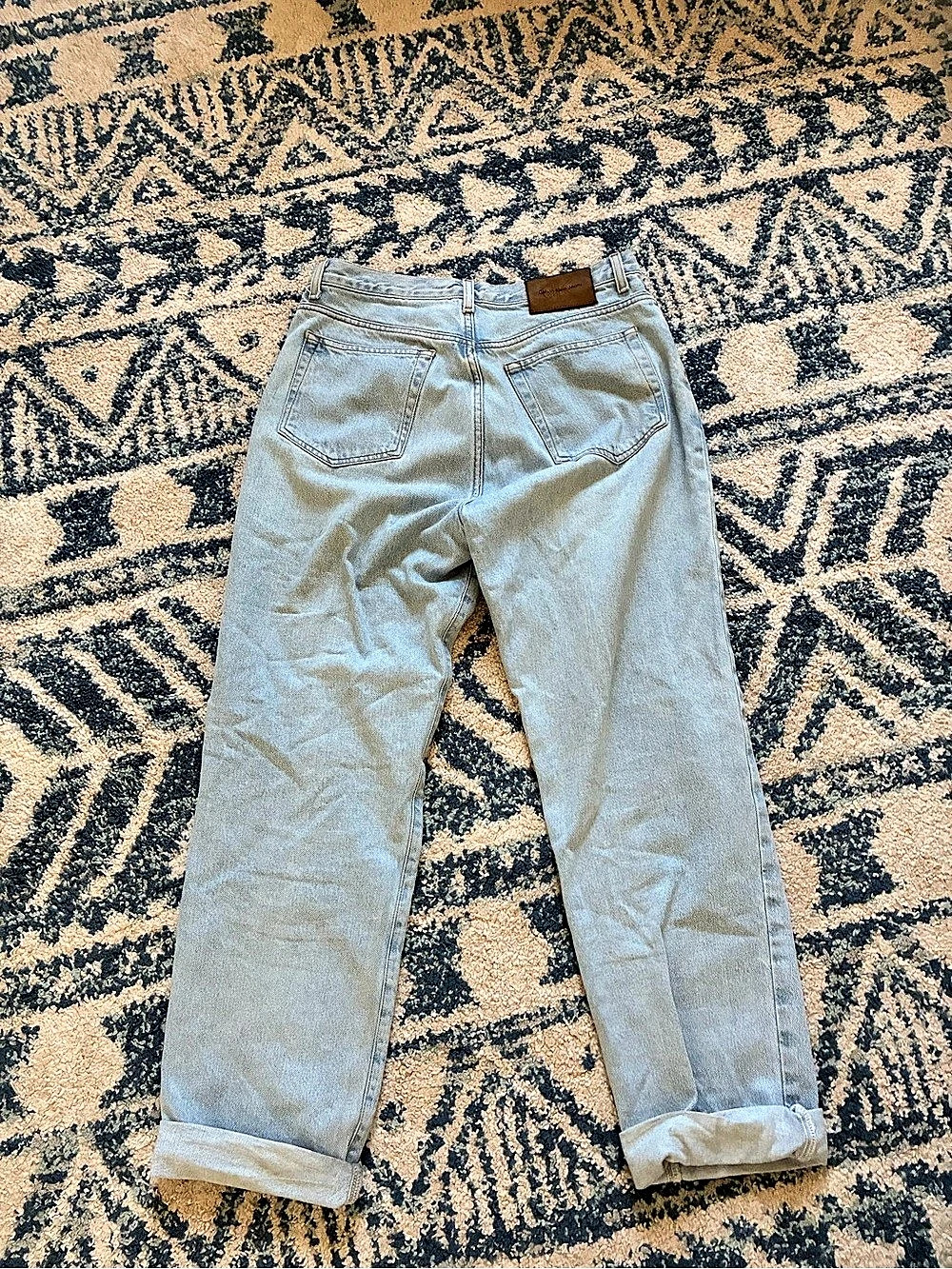 Calvin Klein Jeans Straight Leg Cotton Jeans in Blue Like New